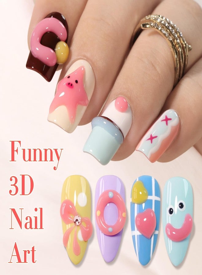 دابل ريذم جل أظافر ثلاثي الأبعاد من دبل ريذم، 0.5 أونصة، جل نحت فن الأظافر، طلاء جل بدون مسح لتصميمات الأظافر، فن الأظافر بنفسك للرسم والتشكيل والنحت والتزيين (جل نحت ثلاثي الأبعاد وردي) - Image 2